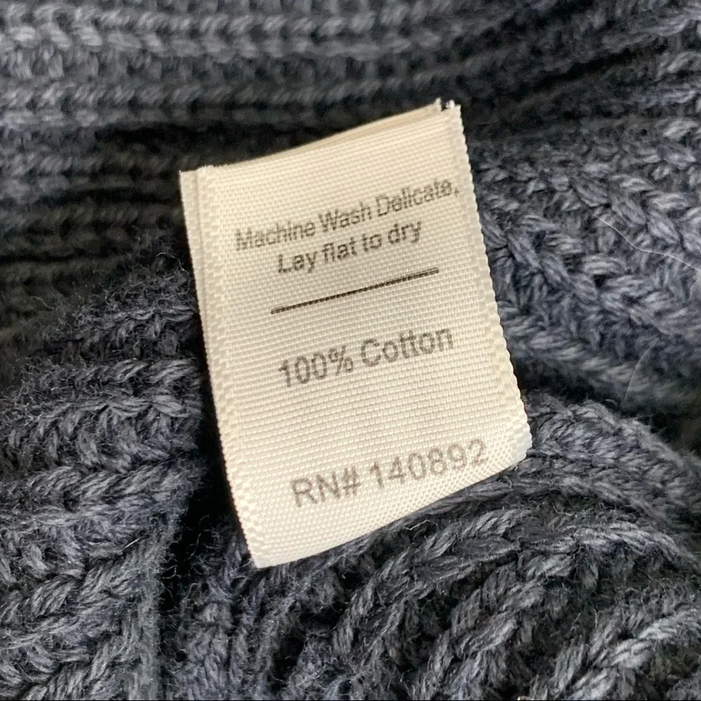 Marine Layer Ezra V-Neck Sweater in Anthracite  Gray size XS Cotton